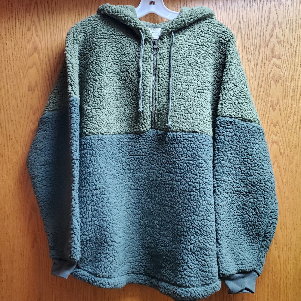 PINK Sherpa Half Zip Pull-over sz Medium